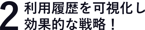 利用履歴を可視化し効果的な戦略！