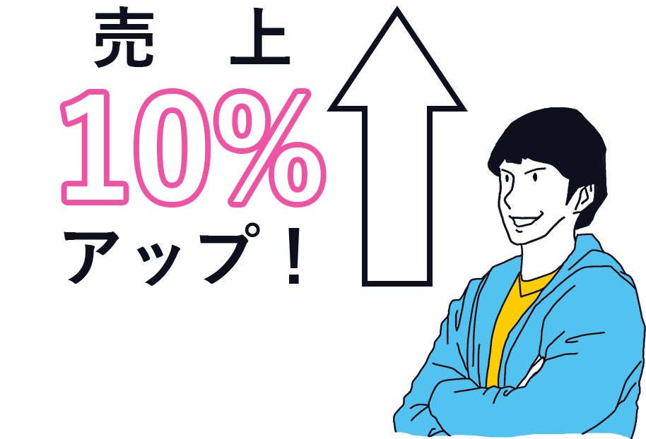 売上10％アップ！